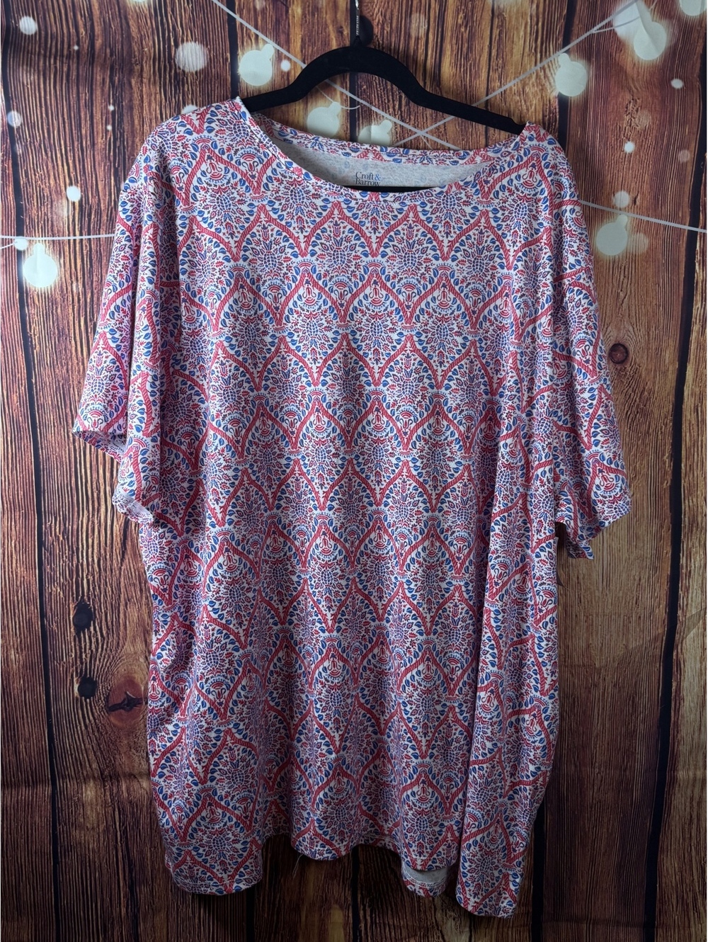 Croft and Barrow Printed Flutter Sleeve Top Size 4X
